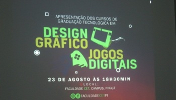 No último dia 23/08, recebemos convidados e futuros alunos para aula inaugural do curso de Design Gráfico e Jogos Digitais